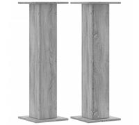 (grey sonoma, 30 x 30 x 95 cm) vidaXL Speaker Stands Living Room Speaker Floor Stand 2 pcs Engineered Wood