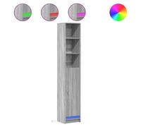 (grey sonoma, 36 x 32.5 x 200 cm) vidaXL Highboard with LED Sideboard Side Cabinet Cupboard Engineered Wood