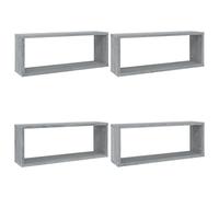 (grey sonoma, 4) vidaXL Wall Cube Shelves Wall Rack Wall-mounted Storage Shelf Engineered Wood