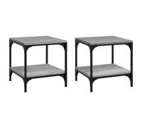 (Grey sonoma, 40 x 40 x 40 cm/2 pcs) vidaXL 1/2x Side Table Engineered Wood Couch Tea Table Multi Colours/Sizes