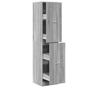 (grey sonoma, 40 x 41 x 174.5 cm) vidaXL Apothecary Cabinet Storage Cabinet Apothecary Cupboard Engineered Wood