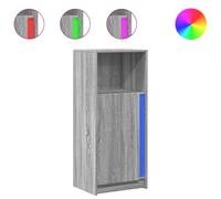 (grey sonoma, 42.5 x 34 x 100 cm) vidaXL Sideboard with LED Side Cabinet Highboard Engineered Wood