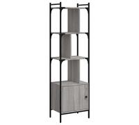 (grey sonoma, 44.5 x 30 x 154.5 cm) vidaXL Bookcase with Doors Book Shelf Storage Shelf Organiser Engineered Wood