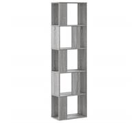 vidaXL Bookcase 5-tier Grey Sonoma 45X23.5X162.5 Cm Engineered Wood, Grey