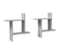 Vidaxl Wall Shelves 2 Pcs Grey Sonoma 50X12X50 Cm Engineered Wood