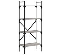 vidaXL Bookcase 4-Tier Grey Sonoma 56x31.5x138.5 cm Engineered Wood
