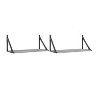 (grey sonoma, 60 x 25 x 25.5 cm) vidaXL Wall Shelves Wall Rack Wall Mounted Shelf Rack 2 pcs Engineered Wood