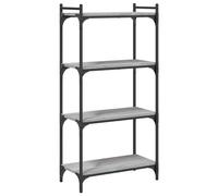 vidaXL Bookcase 4-Tier Grey Sonoma 60x30x120 cm Engineered Wood