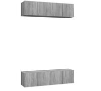 (Grey sonoma, 60 x 30 x 30 cm (W x D x H)) vidaXL 4x Wall TV Cabinets Media Unit Furniture Multi Colours Multi Sizes