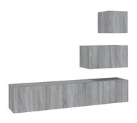 vidaXL 7 Door Grey Sonoma Wall Mounted TV Cabinet - Size: 30 x 80 x 30cm - Wilko