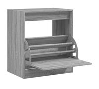 (grey sonoma, 60 x 42 x 69 cm) vidaXL Shoe Cabinet with 4 Flip-Drawers Shoe Storage Shelf Shoe Rack Cupboard