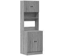 (grey sonoma, 60 x 50 x 180 cm) vidaXL Kitchen Cabinet Storage Unit Sideboard Tall Cupboard Engineered Wood