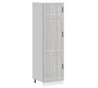 (grey sonoma, 60 x 57 x 207 cm) vidaXL Kitchen Base Cabinet Porto Black Engineered Wood sink base cabinet