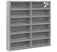 (grey sonoma, 60 x 8.5 x 58 cm) vidaXL Vitrine Cabinet Wall Mounted Cabinet Floating Cabinet Engineered Wood