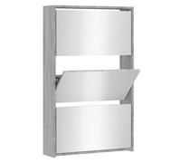 (Grey sonoma, 63 x 17 x 102.5 cm (W x D x H)) Shoe Cabinet Storage Organiser Rack Stand Multi Colours 63x17x102.5/63x17x67cm