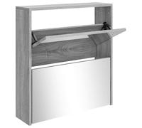 (Grey sonoma, 63 x 17 x 67 cm (W x D x H)) Shoe Cabinet Storage Organiser Rack Stand Multi Colours 63x17x102.5/63x17x67cm