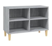 (grey sonoma, 69.5 x 30 x 50 cm) vidaXL TV Cabinet & Solid Wood Legs 103.5x30x50 cm/69.5x30x50 cm Multi Colours