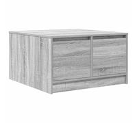 (grey sonoma, 70.5 x 70 x 40 cm) vidaXL Coffee Table with Drawers Black Oak 100x100x40 cm centre table