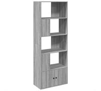 Vidaxl Bookcase Grey Sonoma 70X36X189 Cm Engineered Wood