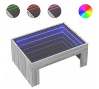 Vidaxl Coffee Table With Infinity Led Grey Sonoma 70X50X30 Cm