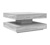 (grey sonoma, 70 x 70 x 34.5 cm) vidaXL Coffee Table 360-Degree Rotatable Hallway End Table Tea Side Table