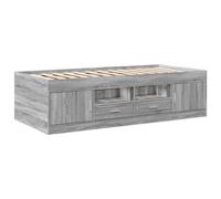 (grey sonoma, 75 x 190 cm) vidaXL Daybed with Drawers Sofa Bed Daybed Couch Guest Bed Engineered Wood