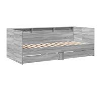 (grey sonoma, 75 x 190 cm) vidaXL Daybed with Drawers Sofa Bed Guest Bed Black 100x200 cm Engineered Wood