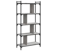 (grey sonoma, 76 x 32 x 158 cm) vidaXL Bookcase Office 6-Tier Book Shelf Rack Storage Cabinet Engineered Wood