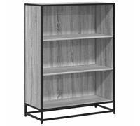 vidaXL Book Cabinet Grey Sonoma 80.5x35x107.5 cm Engineered Wood