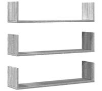 Wall Shelves Wall Storage Shelf Floating Shelf 3 pcs Engineered Wood vidaXL