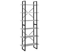 (Grey sonoma, 80 x 30 x 210 cm (W x D x H)) vidaXL High Cabinet Bookcase Storage Cabinet Display Rack Shelving Bookshelf