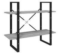 vidaXL 2-Tier Book Cabinet Grey Sonoma 80x30x70 cm Engineered Wood UK NEW