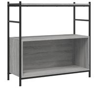 (grey sonoma, 80 x 30 x 78.5 cm) vidaXL Bookshelf Book Cabinet Book Rack Bookcase Engineered Wood and Iron