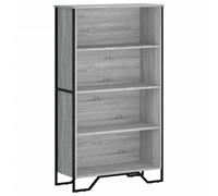 vidaXL 4 Shelf Grey Sonoma Bookcase - Size: 137.5 x 31 x 80cm - Wilko