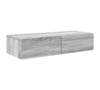 vidaXL Wall Shelf with Drawers Grey Sonoma 80x33x17 cm Engineered Wood
