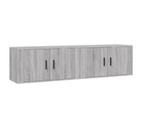 (grey sonoma, 80 x 34.5 x 40 cm/ 2 pcs) vidaXL Wall-mounted TV Cabinets Hanging TV Stand Floating TV Wall Unit 3 pcs