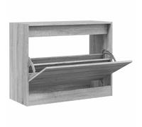 (grey sonoma, 80 x 34 x 63 cm) vidaXL Shoe Cabinet with 4 Flip-Drawers Shoe Storage Shelf Shoe Rack Cupboard
