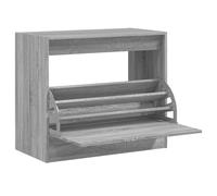 (grey sonoma, 80 x 42 x 69 cm) vidaXL Shoe Cabinet with 4 Flip-Drawers Shoe Storage Shelf Shoe Rack Cupboard