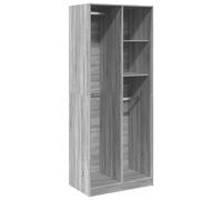 (grey sonoma, 80 x 50 x 200 cm/ 2 shelves piece) vidaXL Wardrobe Clothing Storage Hanger Clothes Cabinet Closet Engineered Wood