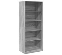 (grey sonoma, 80 x 50 x 200 cm/ 4 shelves piece) vidaXL Wardrobe Clothing Storage Hanger Clothes Cabinet Closet Engineered Wood