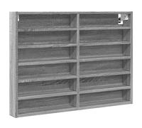 (grey sonoma, 80 x 8.5 x 58 cm) vidaXL Vitrine Cabinet Wall Mounted Cabinet Floating Cabinet Engineered Wood