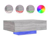 (grey sonoma, 85 x 55 x 31 cm) vidaXL Coffee Table with LED Lights Hallway Tea Side End Table Sofa Table