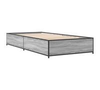 (grey sonoma, 90 x 190 cm) vidaXL Bed Frame Bed Base Sonoma Oak 160x200 cm Engineered Wood and Metal