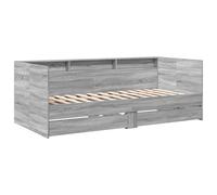 (grey sonoma, 90 x 190 cm) vidaXL Daybed with Drawers Sofa Bed Guest Bed Black 100x200 cm Engineered Wood