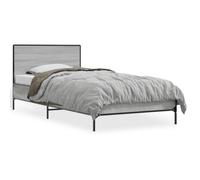 (grey sonoma, 90 x 200 cm) vidaXL Bed Frame Home Bed Base Smoked Oak 140x190 cm Engineered Wood and Metal