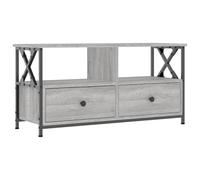 (grey sonoma, 90 x 33 x 45 cm) vidaXL TV Cabinet TV Unit TV Console Hifi Cabinet Engineered Wood and Iron