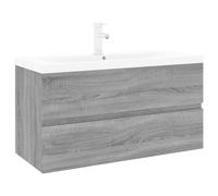 (grey sonoma, 90 x 38.5 x 45 cm) vidaXL Sink Cabinet Home Bathroom Sink Unit Storage Cabinet Engineered Wood