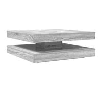 (grey sonoma, 90 x 90 x 34.5 cm) vidaXL Coffee Table 360-Degree Rotatable Hallway End Table Tea Side Table