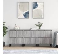 Grey Sonoma Engineered Wood Sideboards Set, 3pcs, 120x35x70cm Storage Cupboards