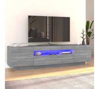 Vidaxl Tv Cabinet With Led Lights Grey Sonoma 160X35X40 Cm